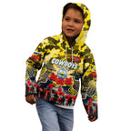 Personalized Cowboys ANZAC Day Kid Hoodie Australian Army - Lest We Forget