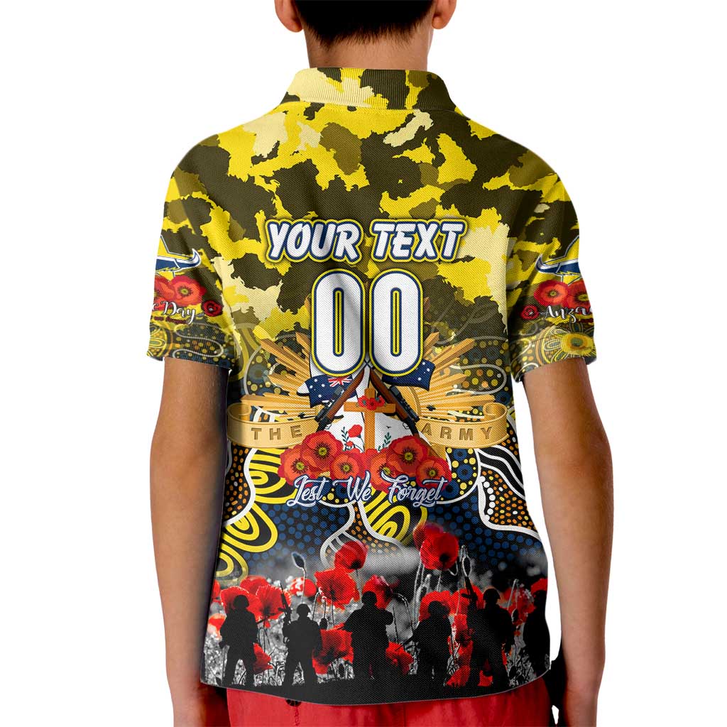 Personalized Cowboys ANZAC Day Kid Polo Shirt Australian Army - Lest We Forget