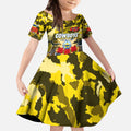 Personalized Cowboys ANZAC Day Kid Short Sleeve Dress Australian Army - Lest We Forget