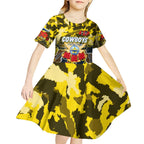 Personalized Cowboys ANZAC Day Kid Short Sleeve Dress Australian Army - Lest We Forget