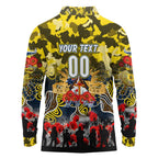 Personalized Cowboys ANZAC Day Long Sleeve Polo Shirt Australian Army - Lest We Forget