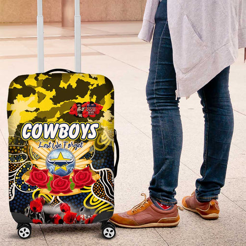 Cowboys ANZAC Day Luggage Cover Australian Army - Lest We Forget