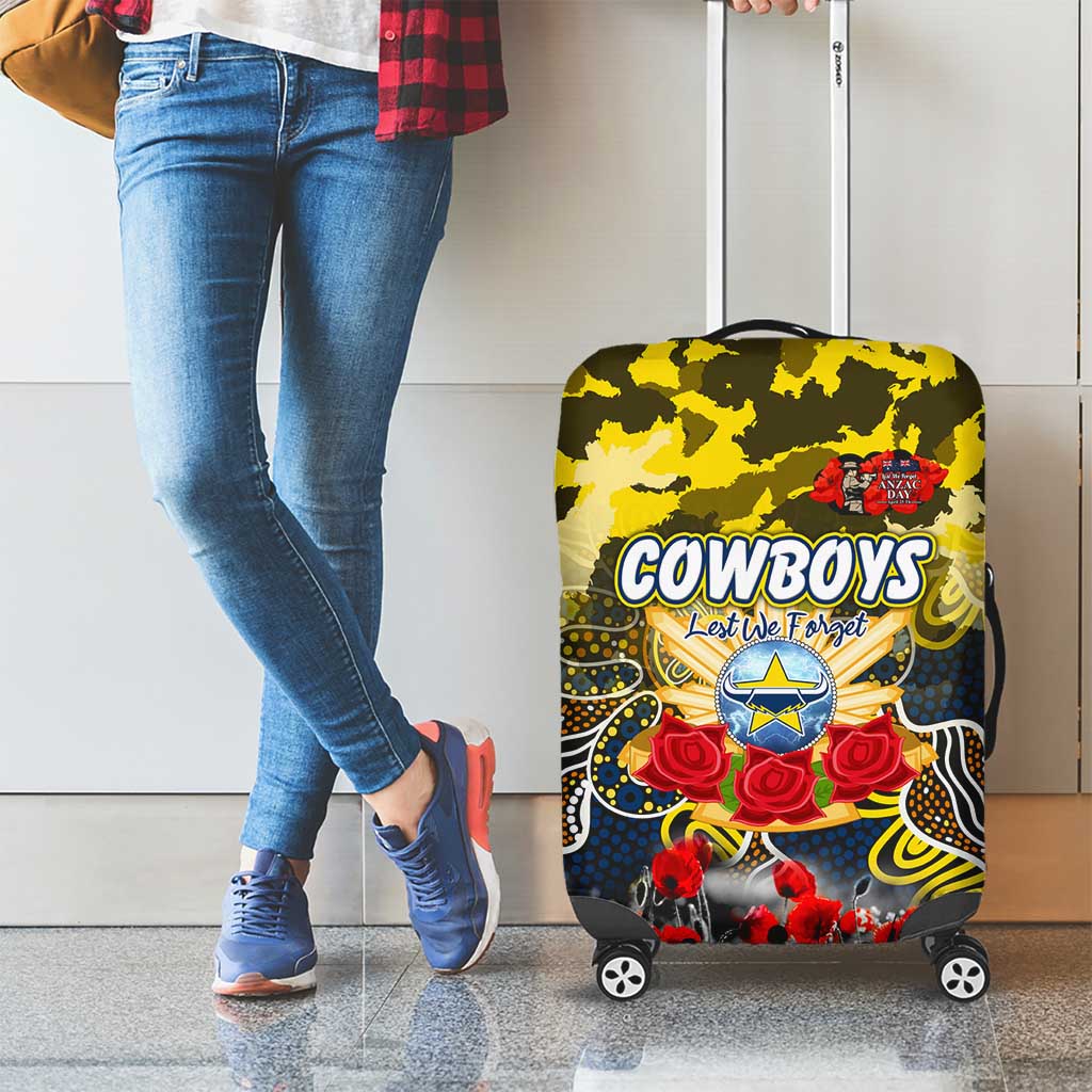 Cowboys ANZAC Day Luggage Cover Australian Army - Lest We Forget