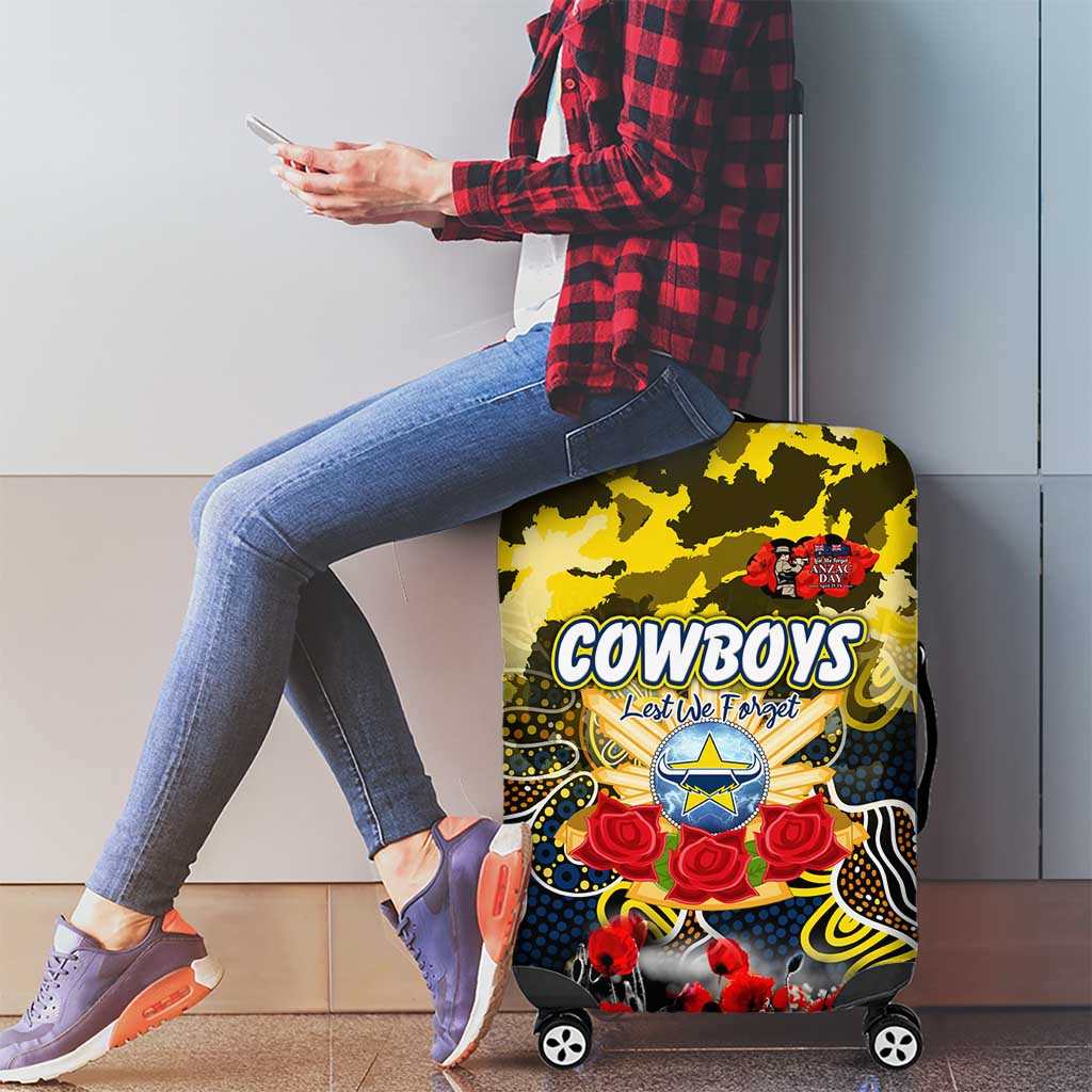 Cowboys ANZAC Day Luggage Cover Australian Army - Lest We Forget