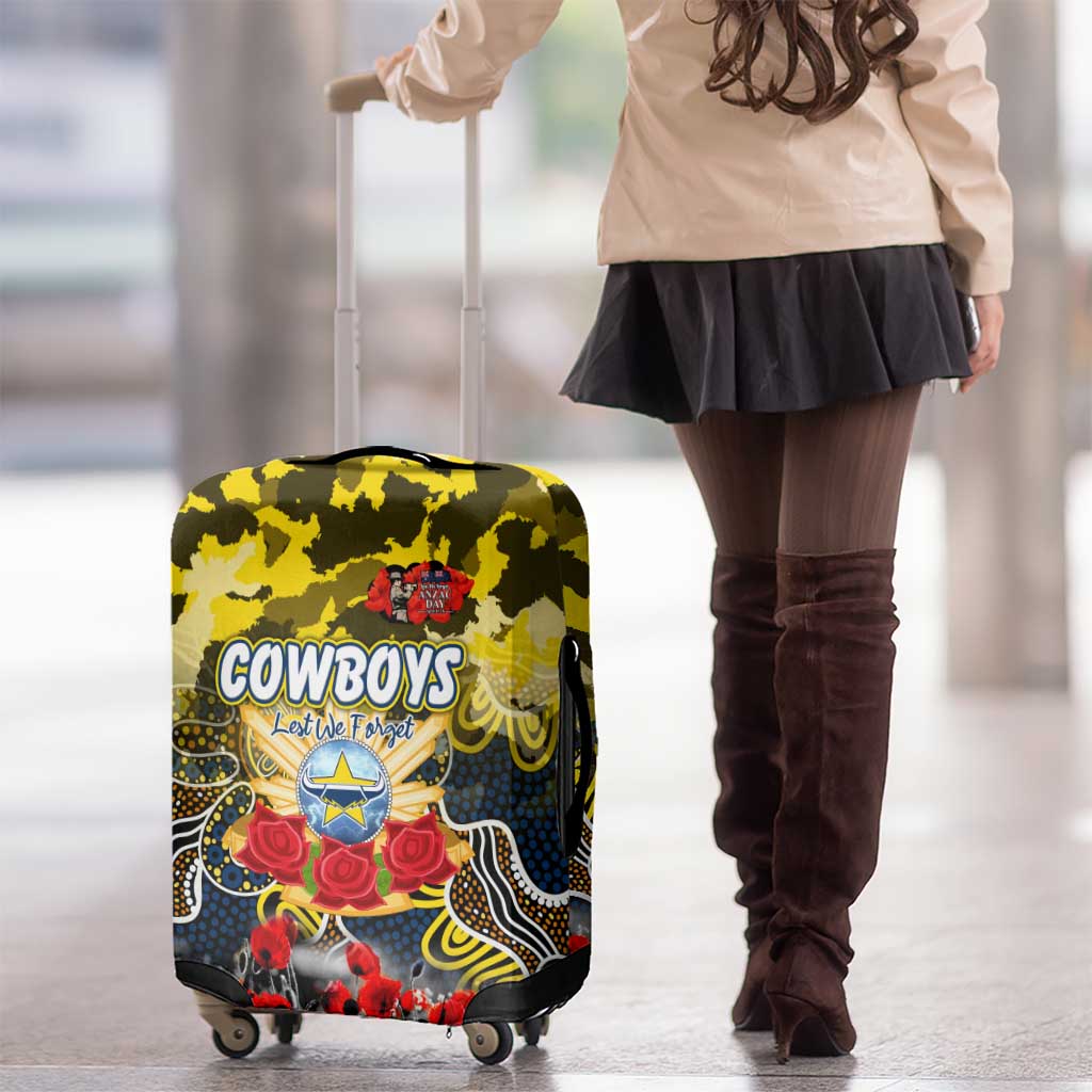 Cowboys ANZAC Day Luggage Cover Australian Army - Lest We Forget