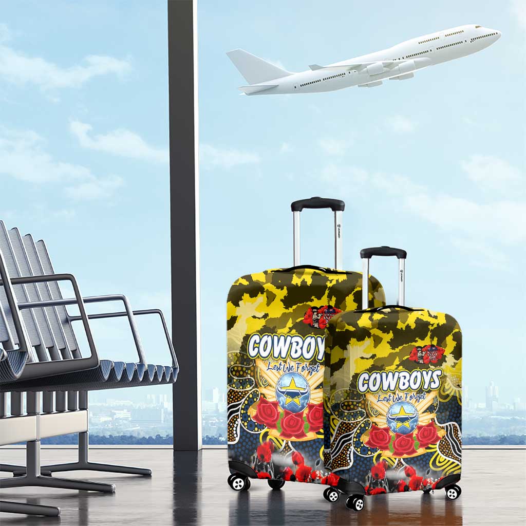 Cowboys ANZAC Day Luggage Cover Australian Army - Lest We Forget
