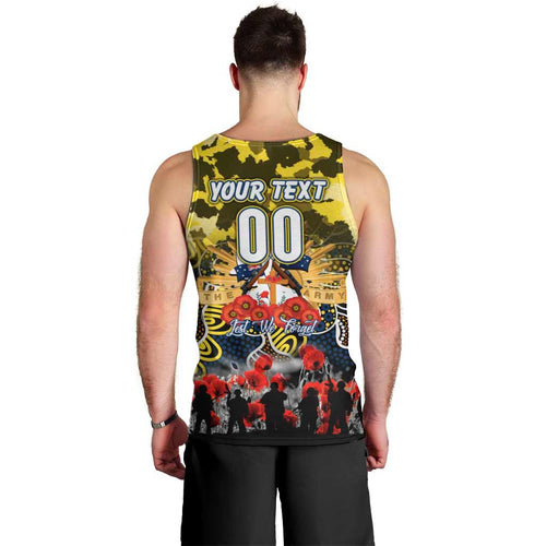 Personalized Cowboys ANZAC Day Men Tank Top Australian Army - Lest We Forget