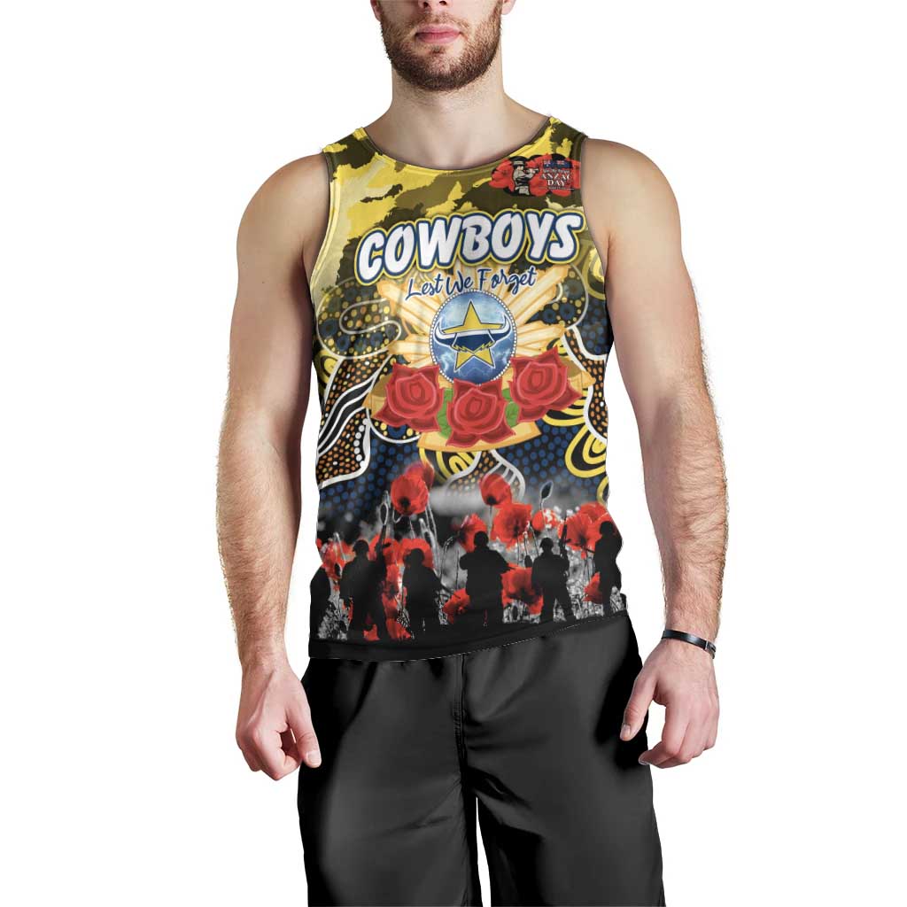 Personalized Cowboys ANZAC Day Men Tank Top Australian Army - Lest We Forget