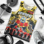 Personalized Cowboys ANZAC Day Men Tank Top Australian Army - Lest We Forget