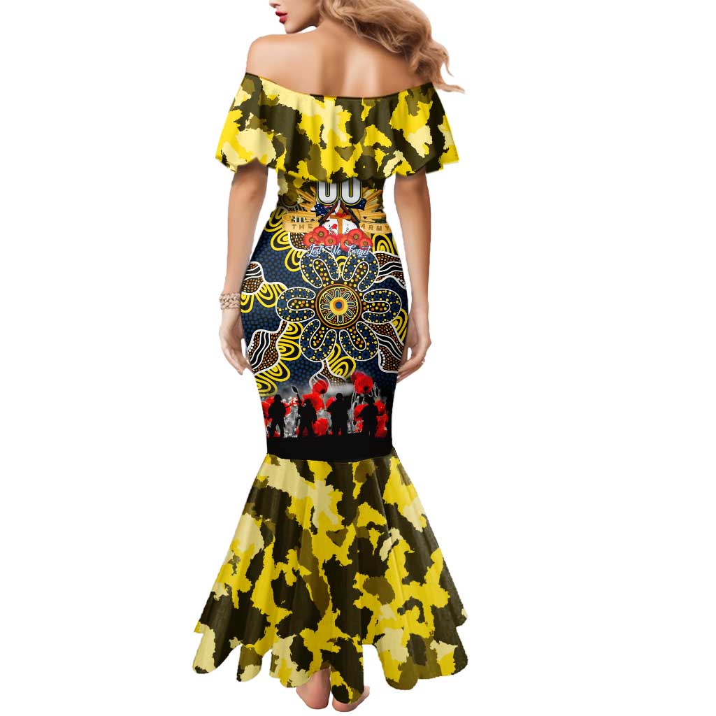 Personalized Cowboys ANZAC Day Mermaid Dress Australian Army - Lest We Forget