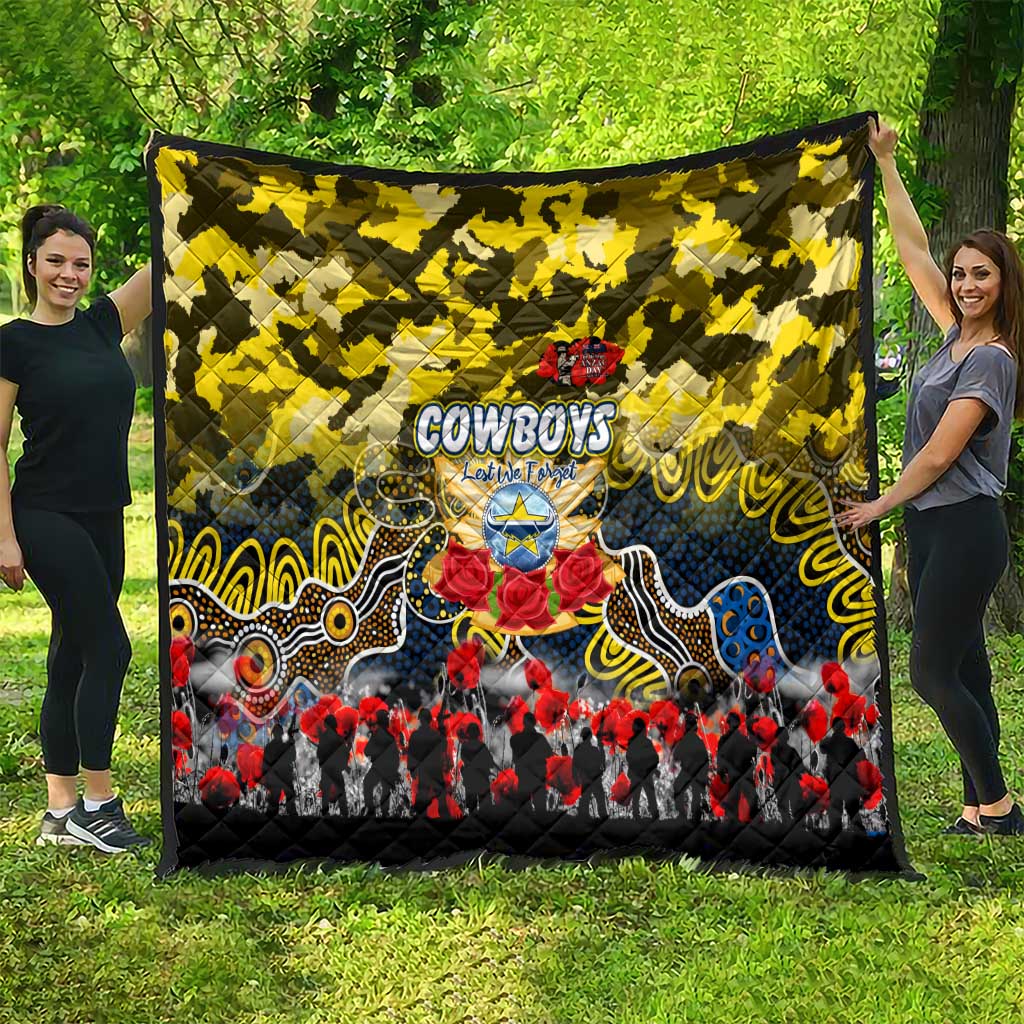 Cowboys ANZAC Day Quilt Australian Army - Lest We Forget
