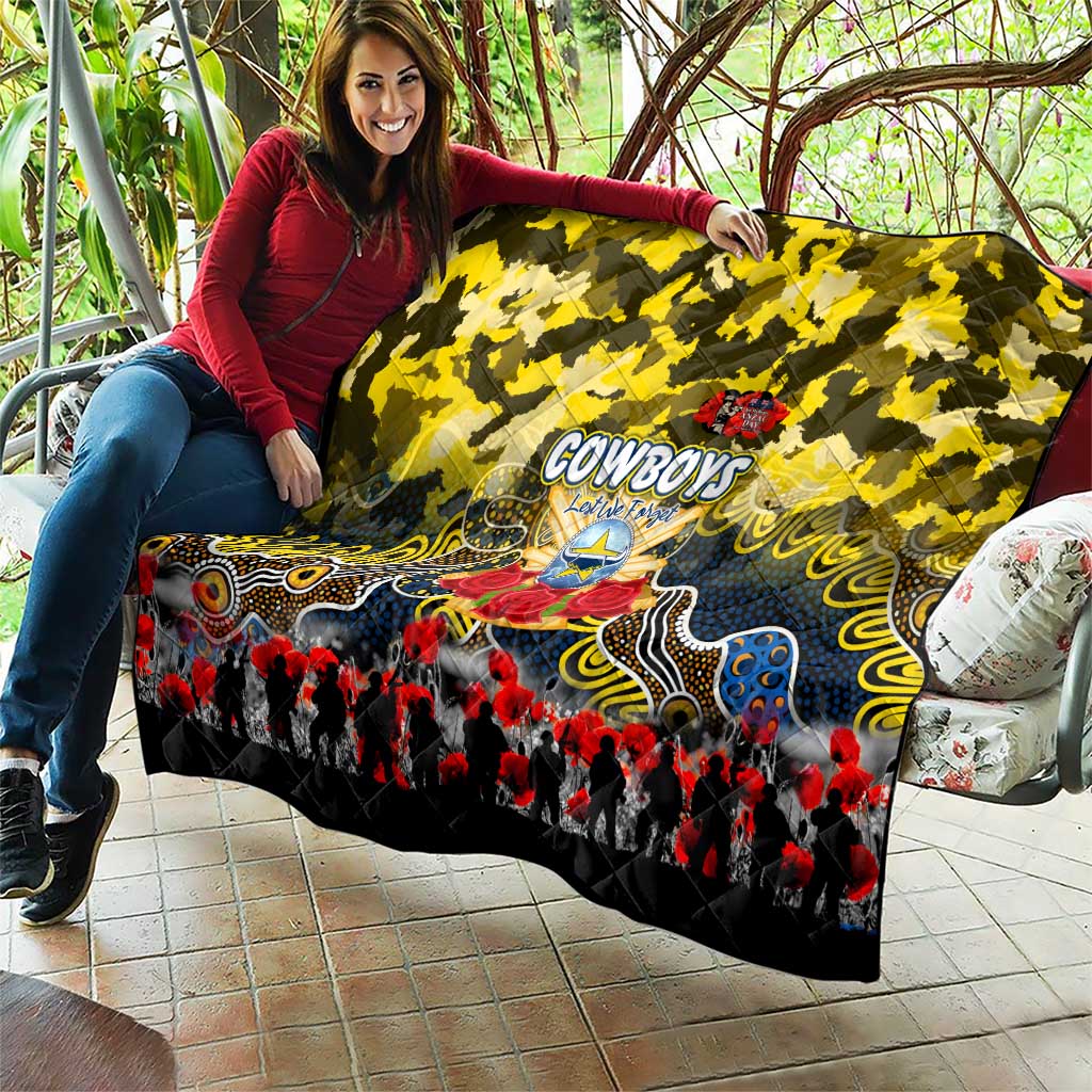Cowboys ANZAC Day Quilt Australian Army - Lest We Forget