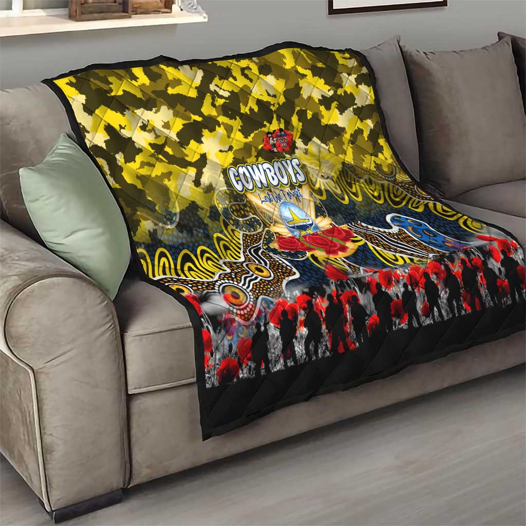Cowboys ANZAC Day Quilt Australian Army - Lest We Forget