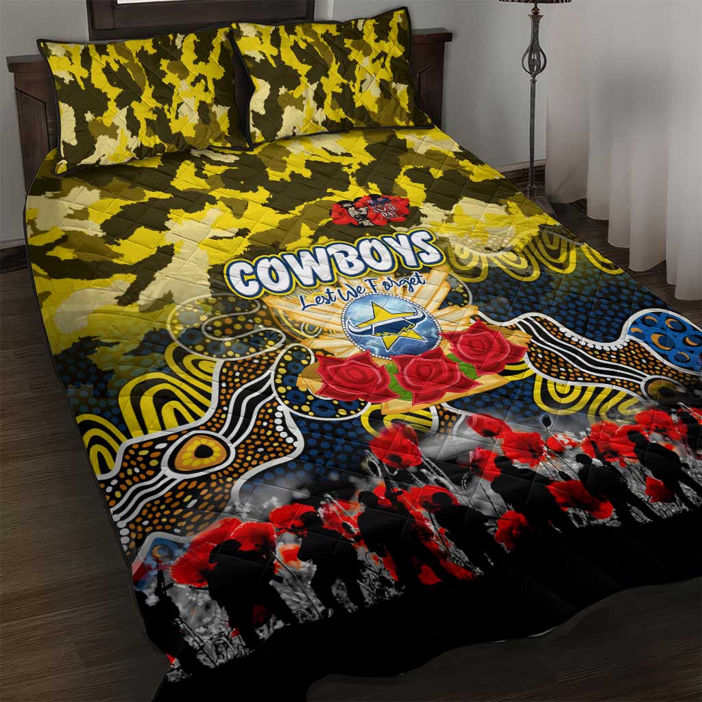 Cowboys ANZAC Day Quilt Bed Set Australian Army - Lest We Forget