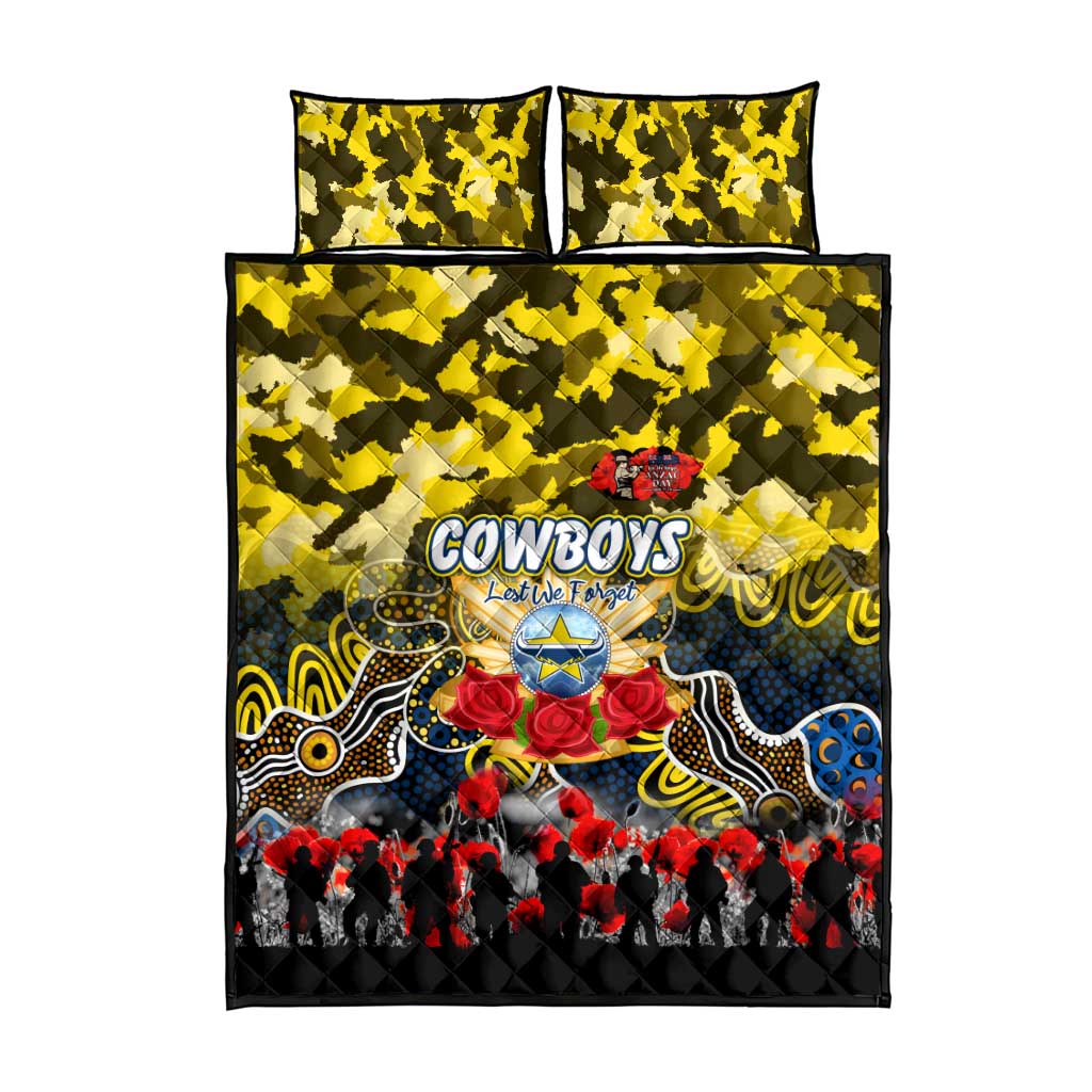 Cowboys ANZAC Day Quilt Bed Set Australian Army - Lest We Forget