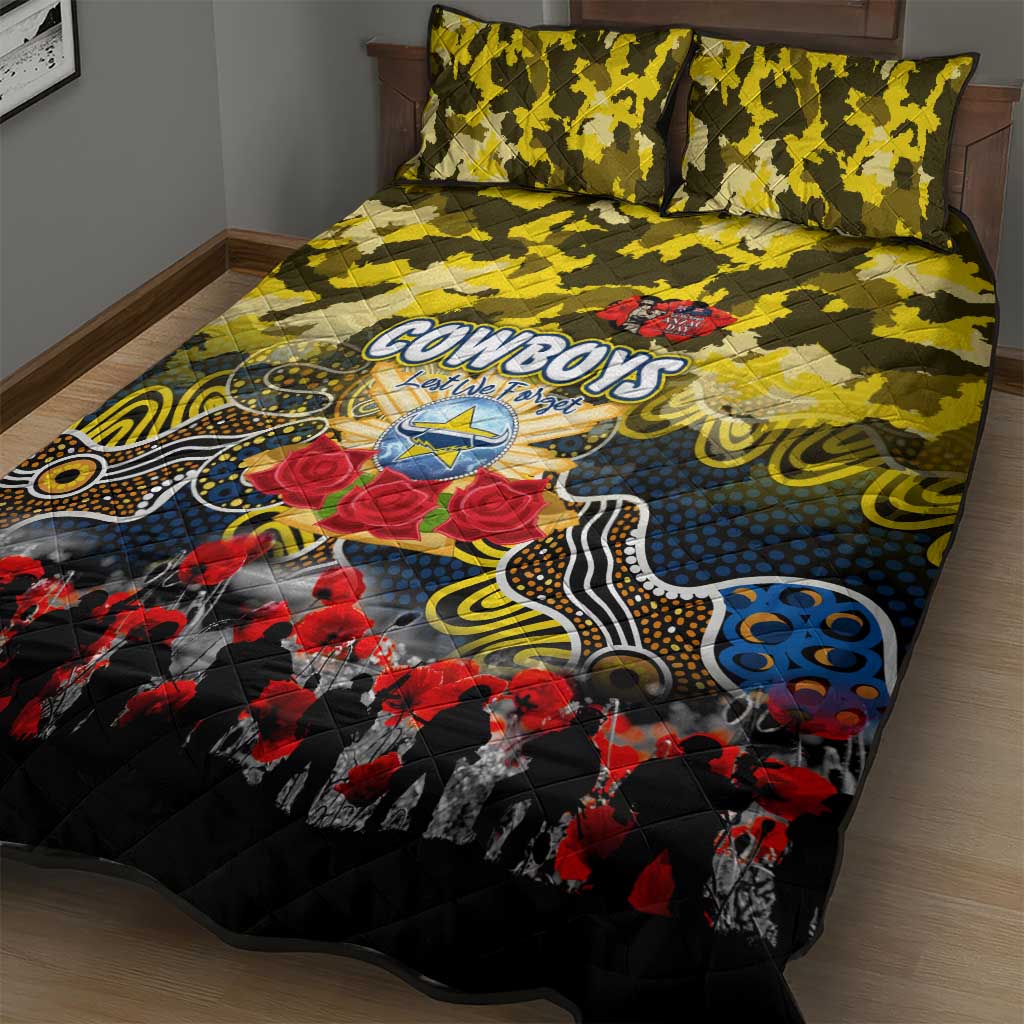 Cowboys ANZAC Day Quilt Bed Set Australian Army - Lest We Forget