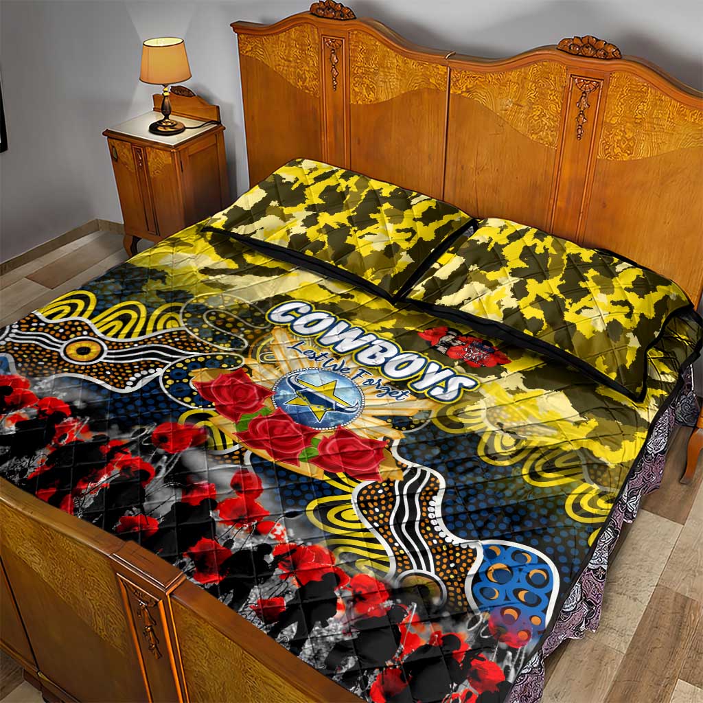 Cowboys ANZAC Day Quilt Bed Set Australian Army - Lest We Forget