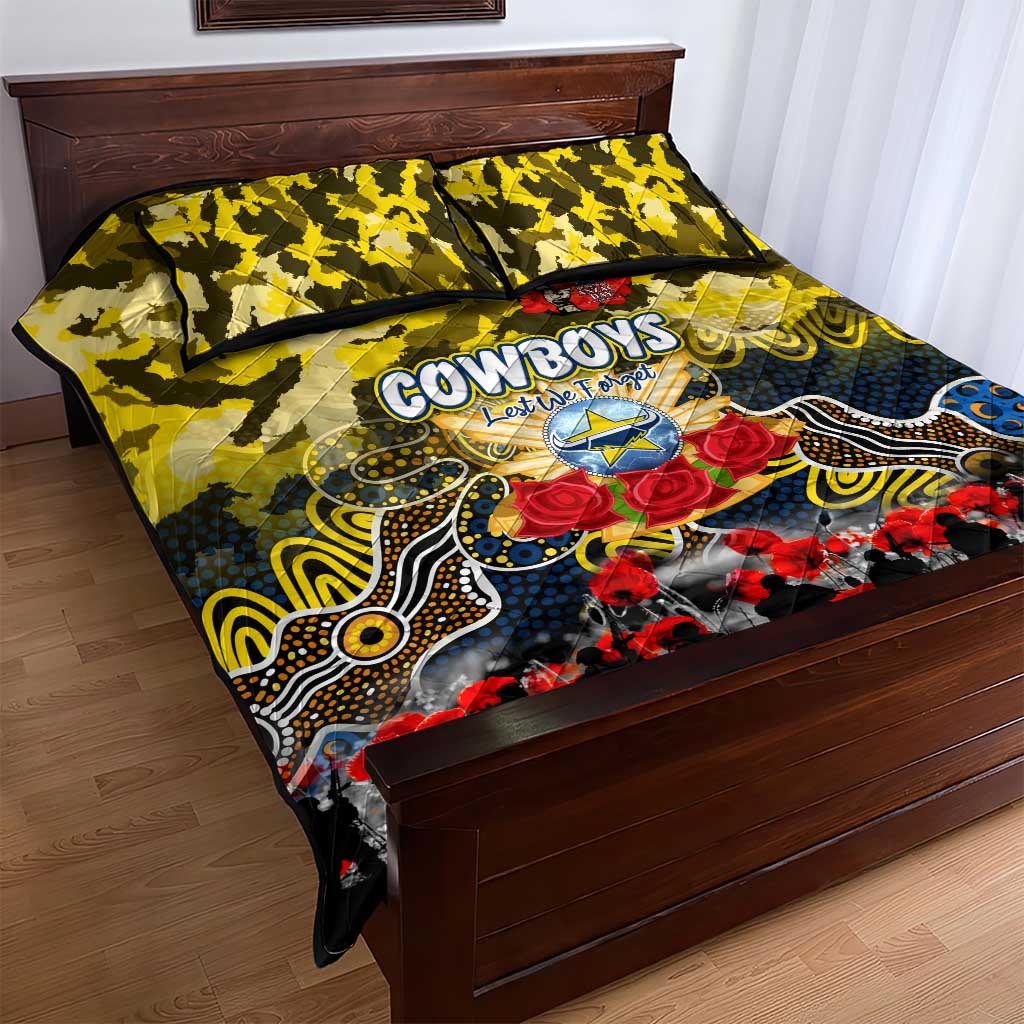 Cowboys ANZAC Day Quilt Bed Set Australian Army - Lest We Forget
