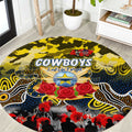 Cowboys ANZAC Day Round Carpet Australian Army - Lest We Forget