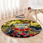 Cowboys ANZAC Day Round Carpet Australian Army - Lest We Forget