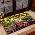 Cowboys ANZAC Day Rubber Doormat Australian Army - Lest We Forget