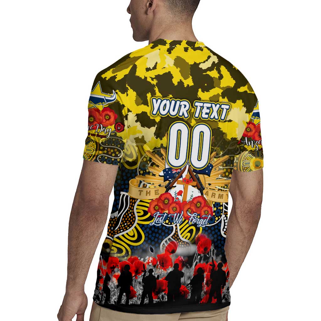 Personalized Cowboys ANZAC Day Rugby Jersey Australian Army - Lest We Forget