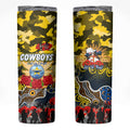Personalized Cowboys ANZAC Day Skinny Tumbler Australian Army - Lest We Forget