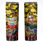 Personalized Cowboys ANZAC Day Skinny Tumbler Australian Army - Lest We Forget