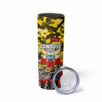 Personalized Cowboys ANZAC Day Skinny Tumbler Australian Army - Lest We Forget