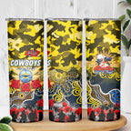 Personalized Cowboys ANZAC Day Skinny Tumbler Australian Army - Lest We Forget