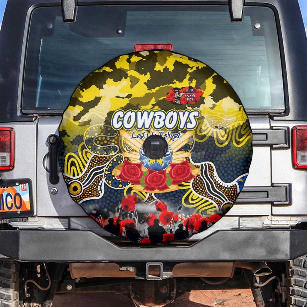 Cowboys ANZAC Day Spare Tire Cover Australian Army - Lest We Forget