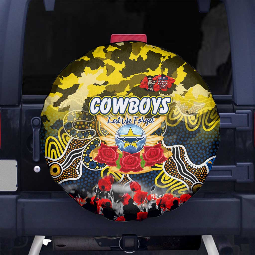 Cowboys ANZAC Day Spare Tire Cover Australian Army - Lest We Forget