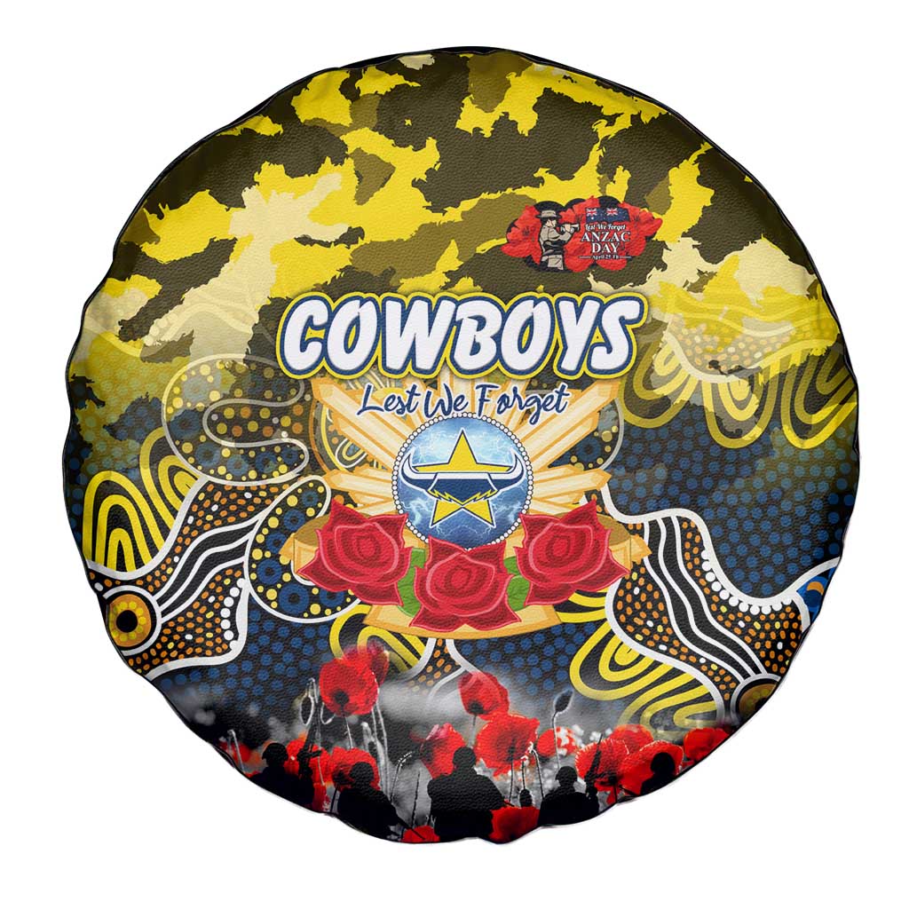 Cowboys ANZAC Day Spare Tire Cover Australian Army - Lest We Forget