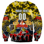 Personalized Cowboys ANZAC Day Sweatshirt Australian Army - Lest We Forget