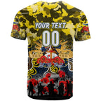 Personalized Cowboys ANZAC Day T Shirt Australian Army - Lest We Forget
