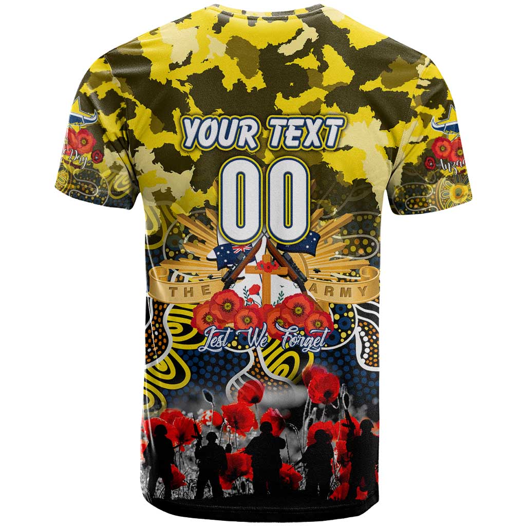 Personalized Cowboys ANZAC Day T Shirt Australian Army - Lest We Forget