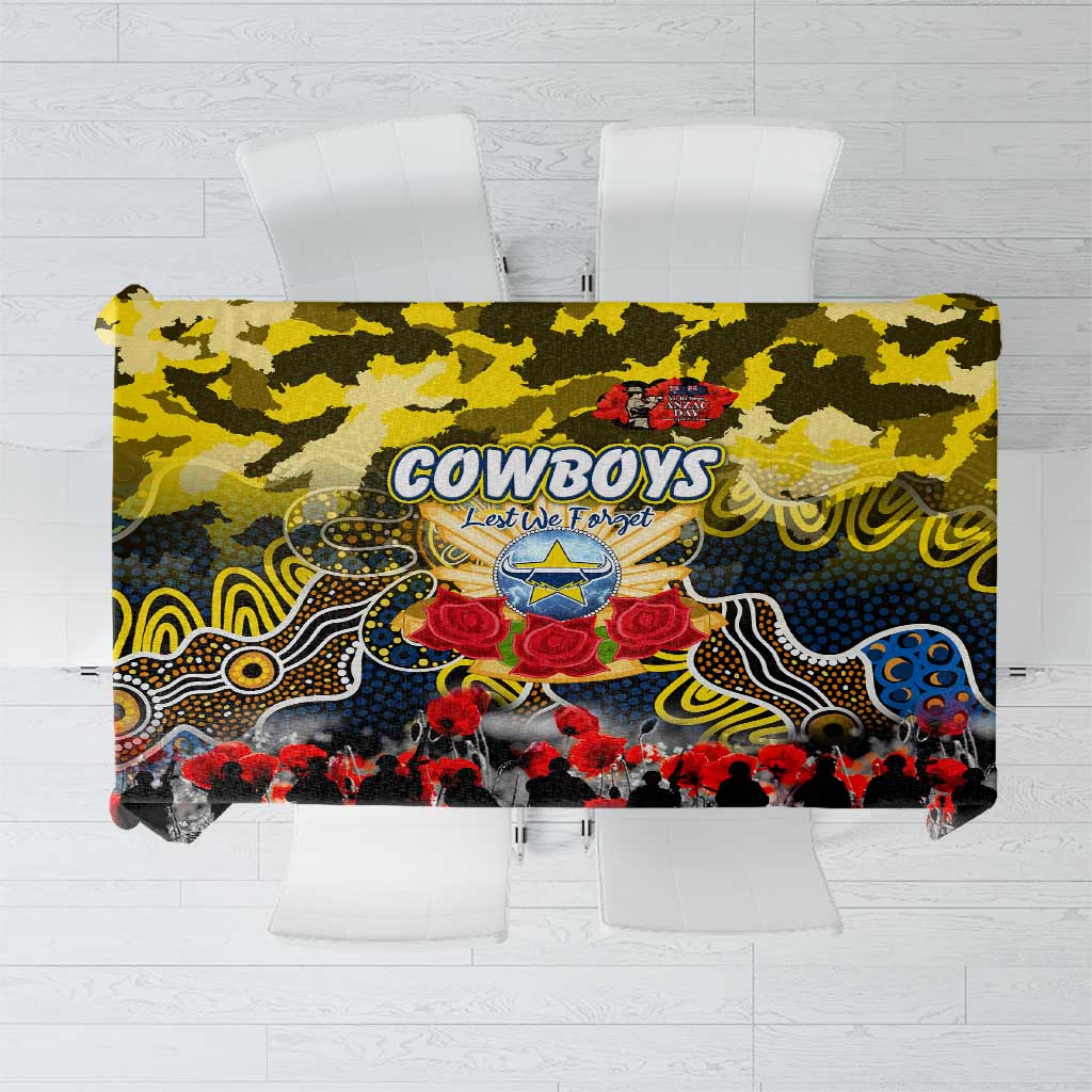 Cowboys ANZAC Day Tablecloth Australian Army - Lest We Forget