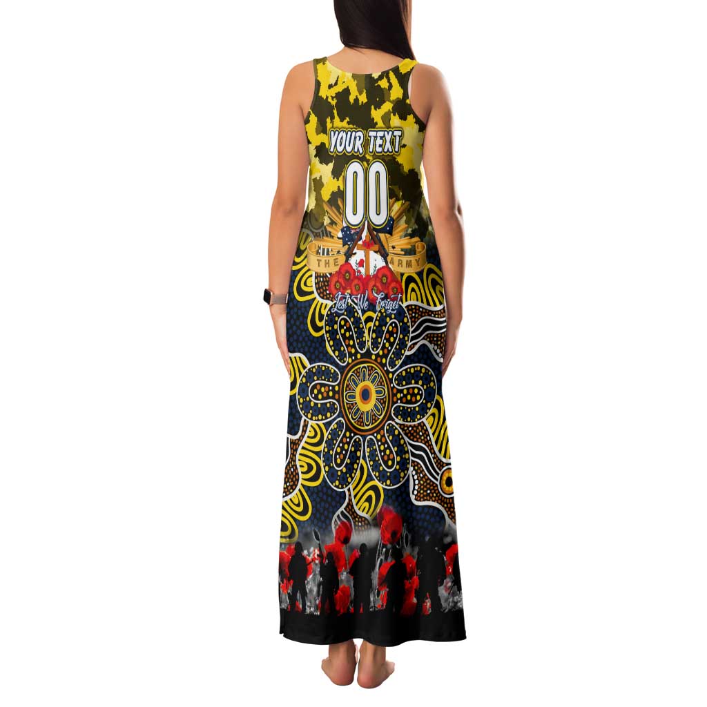 Personalized Cowboys ANZAC Day Tank Maxi Dress Australian Army - Lest We Forget