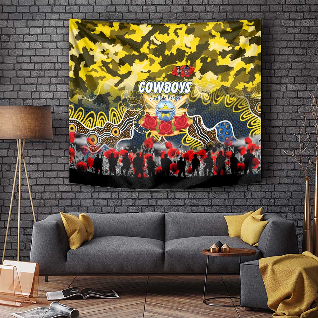 Cowboys ANZAC Day Tapestry Australian Army - Lest We Forget