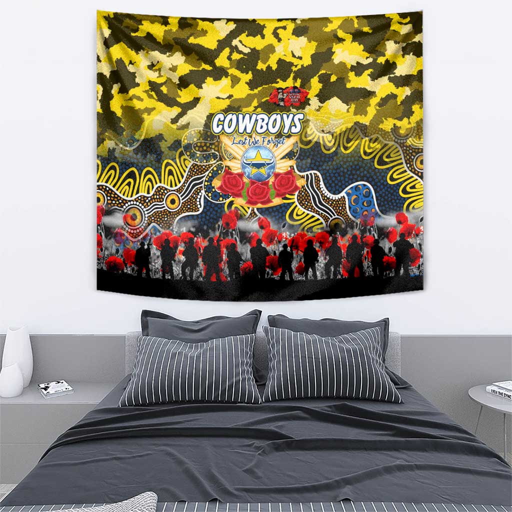 Cowboys ANZAC Day Tapestry Australian Army - Lest We Forget