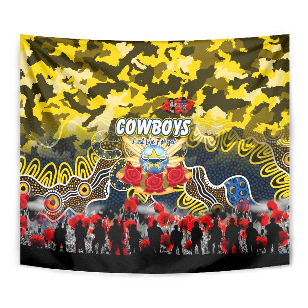 Cowboys ANZAC Day Tapestry Australian Army - Lest We Forget