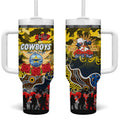 Personalized Cowboys ANZAC Day Tumbler With Handle Australian Army - Lest We Forget
