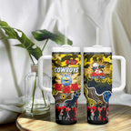 Personalized Cowboys ANZAC Day Tumbler With Handle Australian Army - Lest We Forget