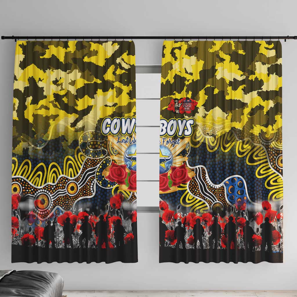 Cowboys ANZAC Day Window Curtain Australian Army - Lest We Forget