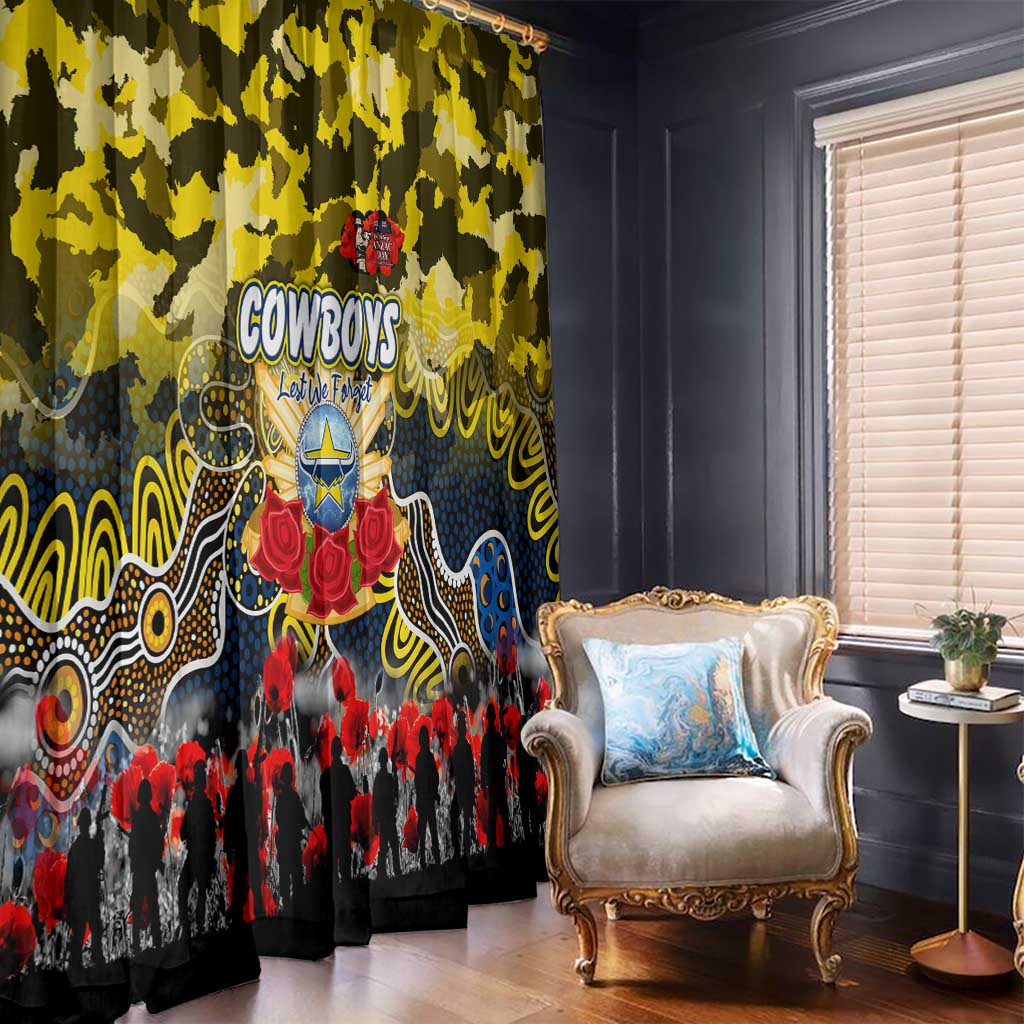Cowboys ANZAC Day Window Curtain Australian Army - Lest We Forget