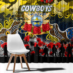 Cowboys ANZAC Day Window Curtain Australian Army - Lest We Forget