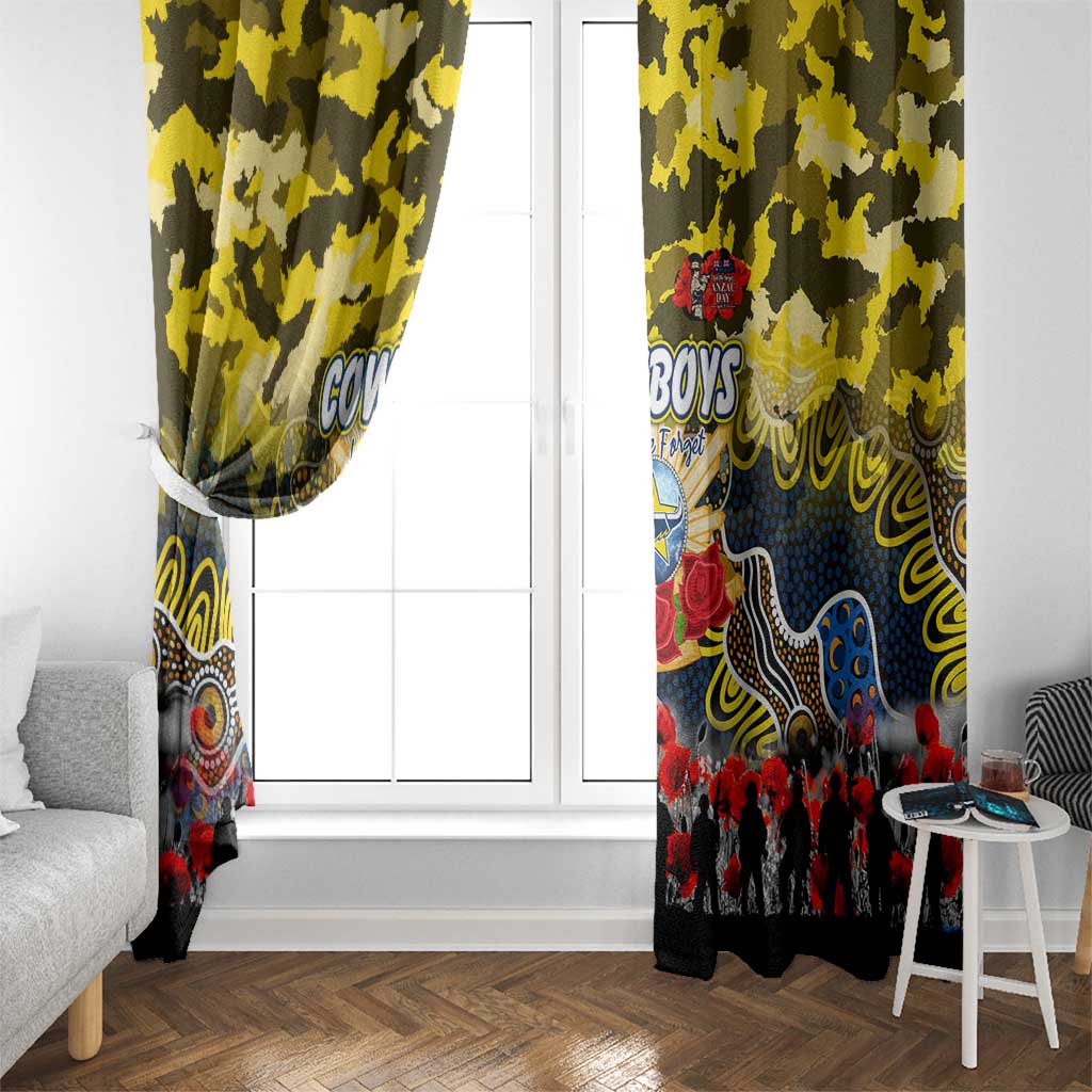 Cowboys ANZAC Day Window Curtain Australian Army - Lest We Forget