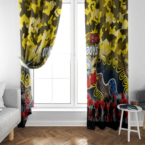 Cowboys ANZAC Day Window Curtain Australian Army - Lest We Forget