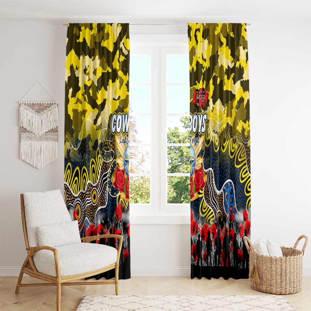 Cowboys ANZAC Day Window Curtain Australian Army - Lest We Forget