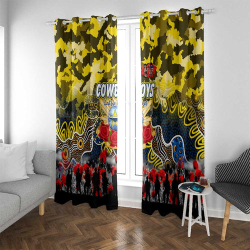 Cowboys ANZAC Day Window Curtain Australian Army - Lest We Forget